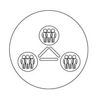 icona della rete di persone vettore