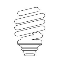 Segno dell&#39;icona della lampadina vettore