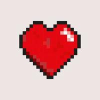 pixel cuore pixel art vettore