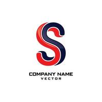 vettore di progettazione del logo della società della lettera di s