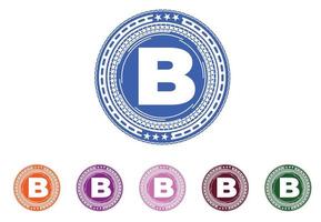 lettera b nuovo logo e design dell'icona vettore