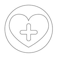 Icona del segno di cuore vettore