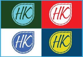 hk lettera nuovo logo e design dell'icona vettore