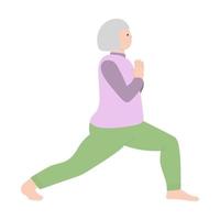 una giovane donna pratica yoga. una ragazza che fa stretching. Illustrazione vettoriale su sfondo bianco. disegno a mano. per la stampa, il web design.