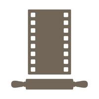 cinema con logo a rullino simbolo icona vettore illustrazione grafica design