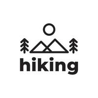 triangolo minimalista escursionismo in montagna logo esterno design vettore grafico simbolo icona illustrazione idea creativa