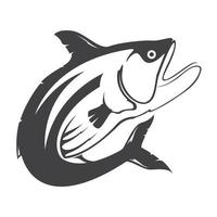 forma moderna animale pesce predatore mare logo design icona vettore simbolo illustrazione