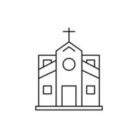 icona della chiesa di preghiera cristiana vettore