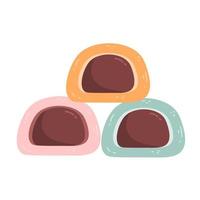 illustrazione creativa deliziosa di mochi vettore