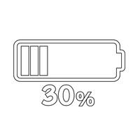 Segno dell&#39;icona della batteria vettore