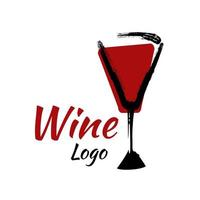 illustrazione vettoriale un simbolo del logo del vino