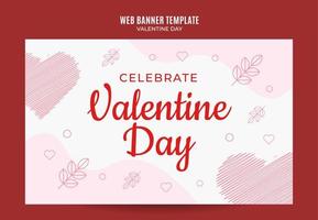 buon San Valentino. celebrato a febbraio. poster, banner web, area spaziale e sfondo vettore