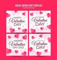 buon San Valentino. celebrato a febbraio. post sui social media, poster, banner web, area spaziale e sfondo vettore
