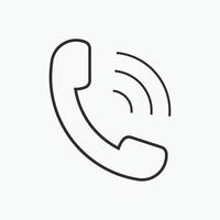 icona della chiamata telefonica simbolo vettore in stile piatto alla moda icona chiamata, segno per app, logo, icona chiamata web illustrazione vettoriale piatta simbolo del telefono