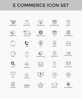 set di icone di e-commerce set di icone per lo shopping online vettore