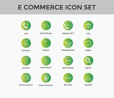 set di icone della linea di e-commerce icona dello shopping online set tratto modificabile vettore