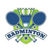 logo di badminton piatto vettore