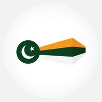 bandiera del Kashmir su sfondo bianco vettore