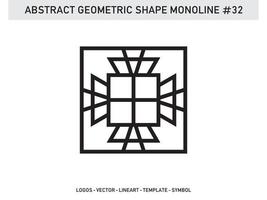 vettore di disegno geometrico astratto monoline libero