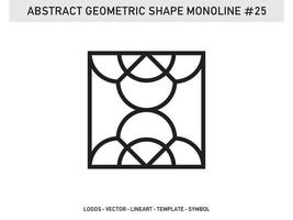 vettore di piastrelle geometriche astratte monoline lineart design gratis