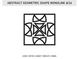 monoline lineart disegno geometrico astratto vettore libero