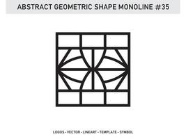 loghi di design monoline geometrici lineari gratuiti vettore