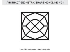 vettore di piastrelle geometriche astratte monoline lineart design gratis