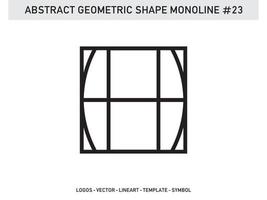 vettore di disegno monoline geometrico astratto moderno libero