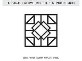 geometrico astratto monoline lineart vettore