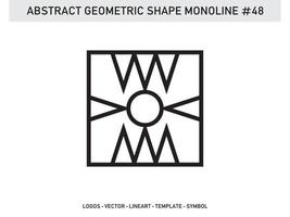 monoline disegno geometrico astratto piastrella lineart contorno libero vettore