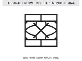 vettore di forma monoline geometrica astratta moderna gratis