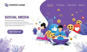 banner del sito Web, modello, interfaccia Web, banner per social media modello di illustrazione vettoriale completamente modificabile