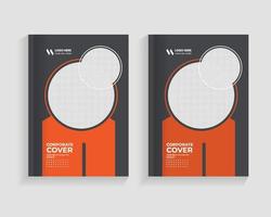 vettore di progettazione geometrica della copertina del libro, design della copertina a forma di cerchio con gradiente grafico, copertina del layout grafico moderno e modello di copertina dell'opuscolo del poster di volantini aziendali di report