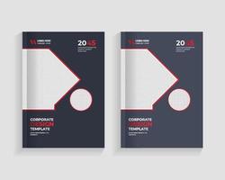 vettore di progettazione geometrica della copertina del libro, design della copertina a forma di cerchio con gradiente grafico, copertina del layout grafico moderno e modello di copertina dell'opuscolo del poster di volantini aziendali di report