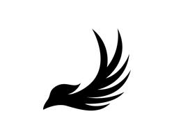 Le ali dell&#39;uccello firmano le icone astratte del modello app vettore