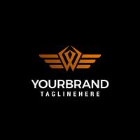 lettera W W logo logo design concetto modello vettoriale