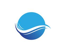 Acqua Wave simbolo e icona Logo Template vettoriale. vettore
