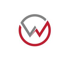 Icona di W Logo Logo Business Template vettoriale