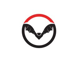 App icone del fondo bianco del modello di logo del nero di pipistrello app vettore