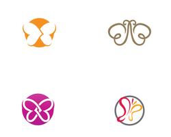 Farfalla concettuale semplice logo colorato vettore