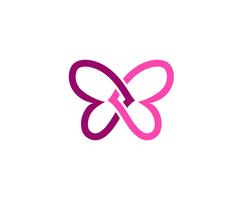 Farfalla concettuale semplice logo colorato