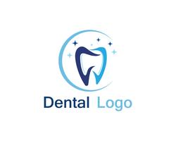 Logo e simbolo di cure odontoiatriche vettore