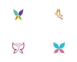 Farfalla concettuale semplice logo colorato vettore