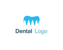 Logo e simbolo di cure odontoiatriche vettore