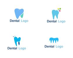 Logo e simbolo di cure odontoiatriche vettore