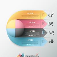 Banner di opzioni infografica moderna. vettore