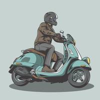 motociclista. illustrazione vettoriale