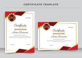 modello di certificato di apprezzamento, certificato di conseguimento, diploma di premiazione vettore