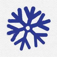 Illustrazione di vettore icona fiocco di neve