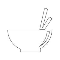 Illustrazione di vettore dell&#39;icona della ciotola della noodle
